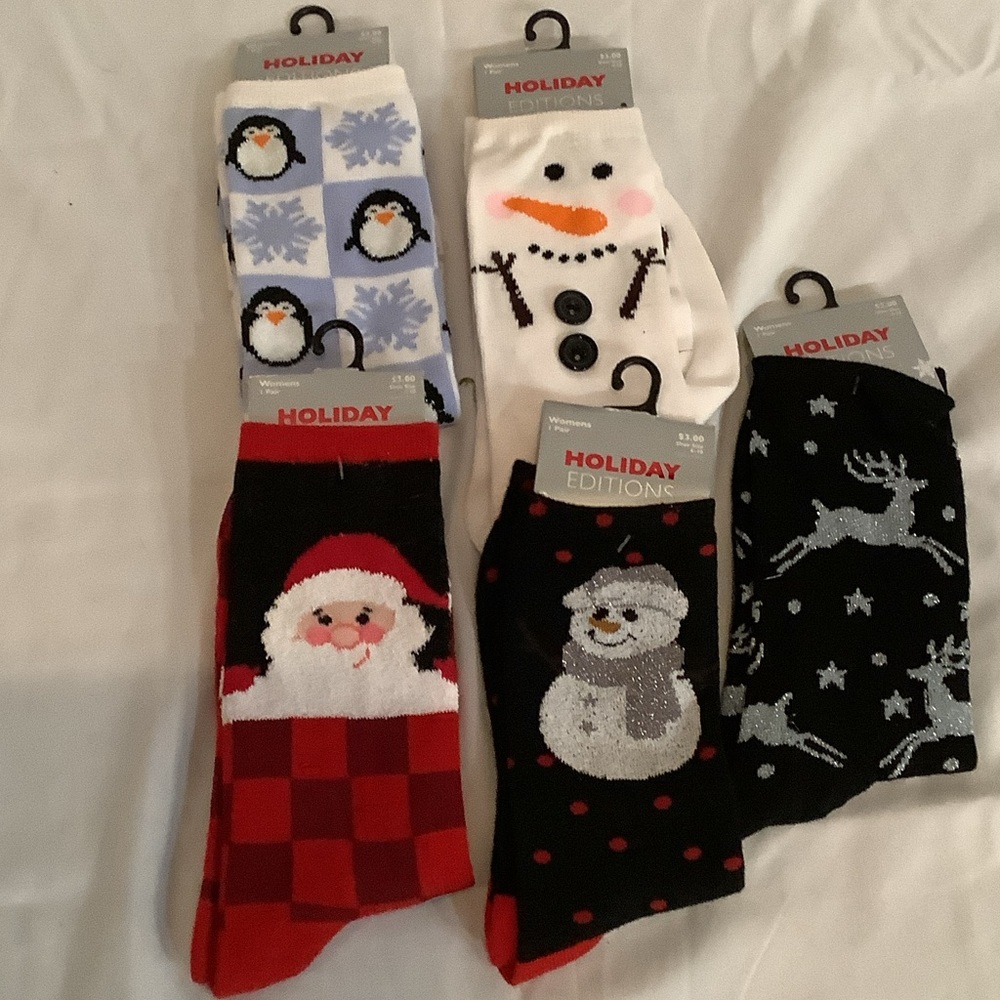 5 pair Christmas Socks